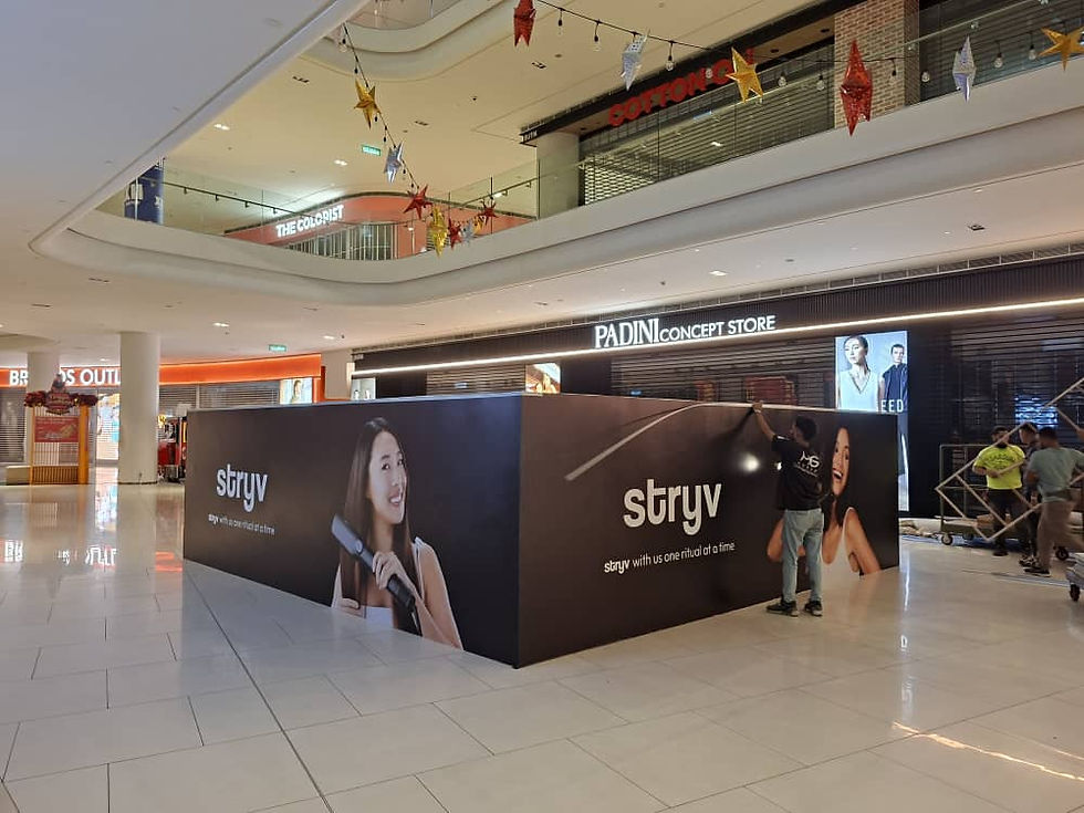Hoarding and visual installation at Pavilion Bukit Jalil for Stryv
