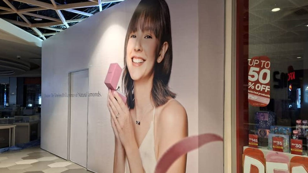 Hoarding and visual installation at Mid Valley Megamall for Lazo Diamond