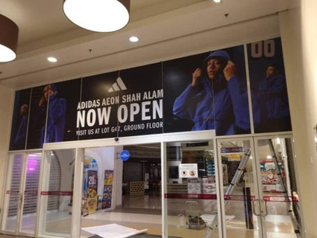 Glass Stickers, Adidas, AEON Shah Alam