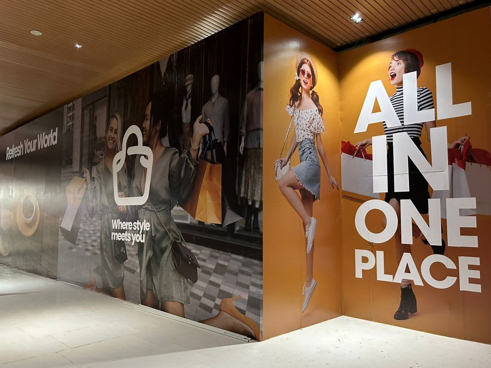 Hoarding and visual installation at Empire City for Travel for All
