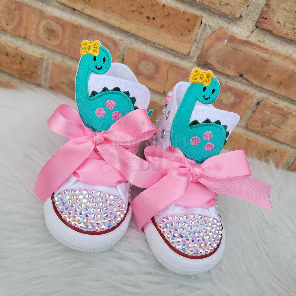 Thumbnail: Dinosaur Aqua Bling Converse