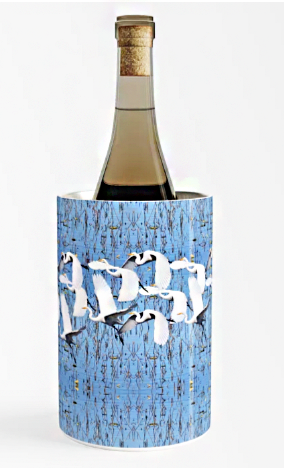 Wine Cooler with Egret Pattern