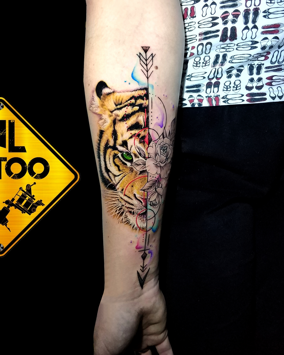 Tatuagem Tigre Colorido