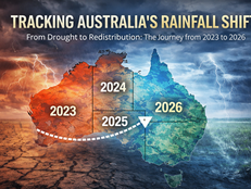 The Signal Beneath the Seasons: Following Australia’s Rainfall Shift from WA to the East