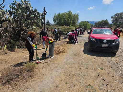Participa Santiago Tulantepec en Jornada Nacional de Tequios por la Paz y Contra las Adicciones