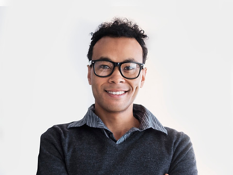 Smiling Man with Glasses