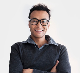 Smiling Man with Glasses