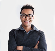 Smiling Man with Glasses