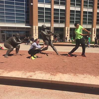 Players hunt for items in the Cincinnati scavenger hunt tour with Wacky Walks