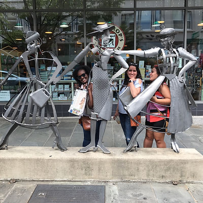 Players hunt for items in the Asheville scavenger hunt tour with Wacky Walks