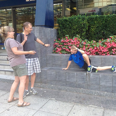 Players hunt for items in the Vancouver scavenger hunt tour with Crazy Dash
