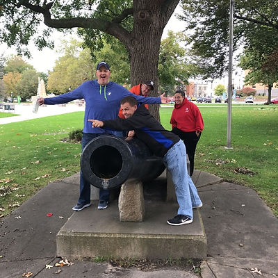 Players hunt for items in the Kalamazoo scavenger hunt tour with Crazy Dash
