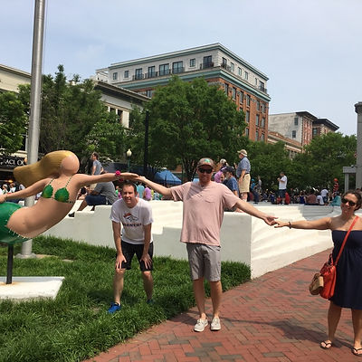 Players hunt for items in the Norfolk scavenger hunt tour with Wacky Walks