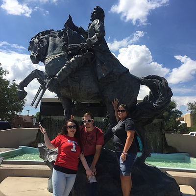 Players hunt for items in the Albuquerque scavenger hunt tour with 3Quest Challenge