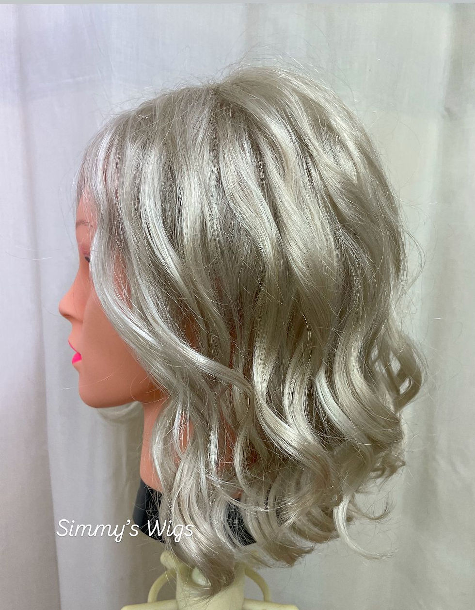Thumbnail: synthetic lace front wig silver