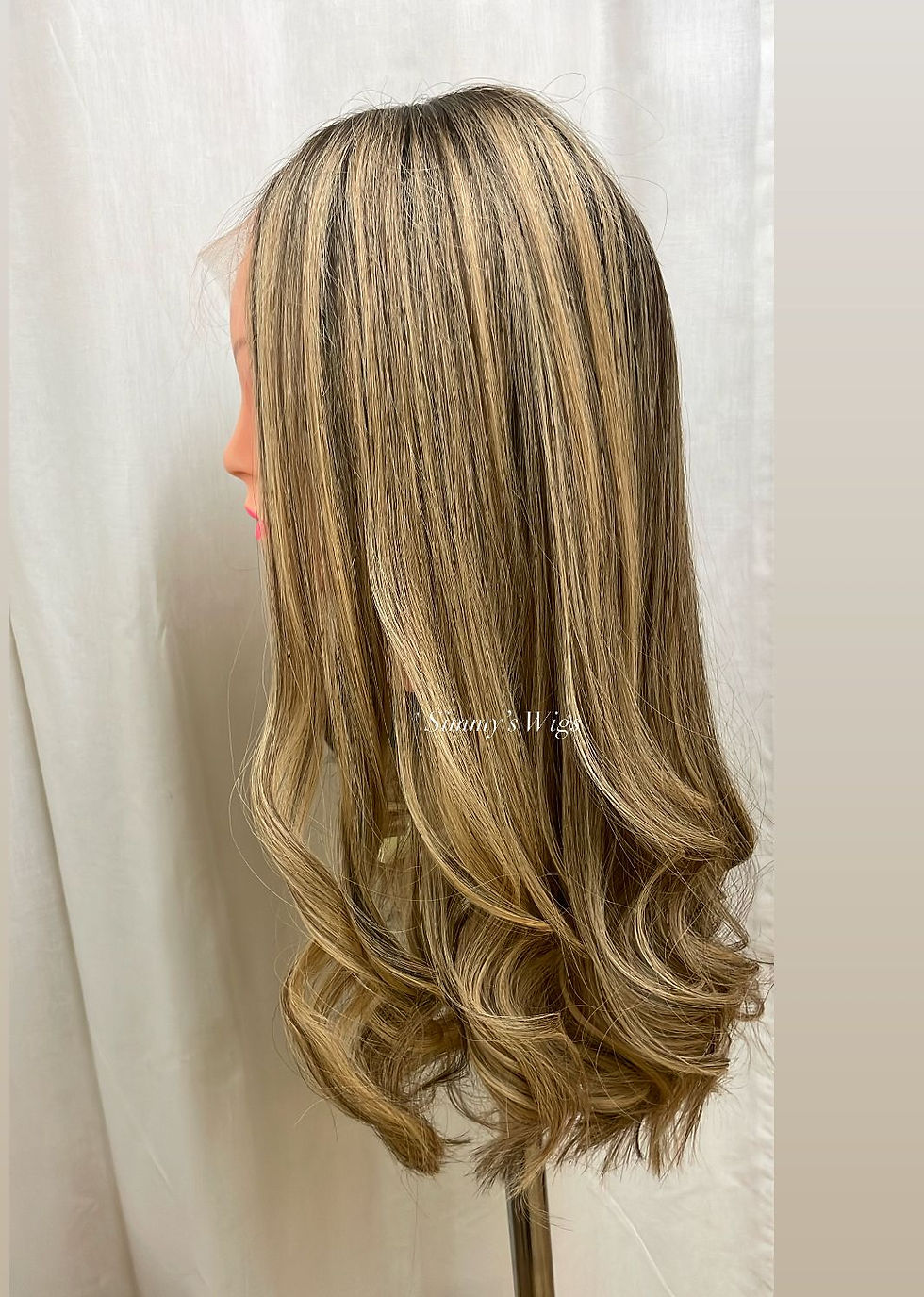 Thumbnail: 8Q-Exclusive line. Lace Front Silk Top European Human Hair Wig Long Blonde