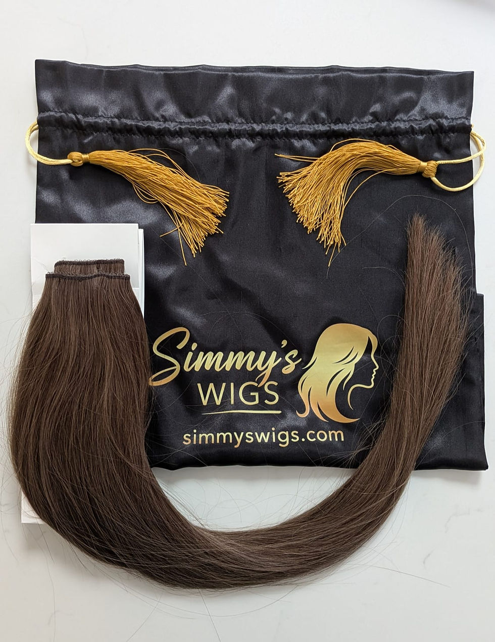 Dark Chocolate Brunette 20" Remy European Human Hair Halo Weft Hair Extensions 3