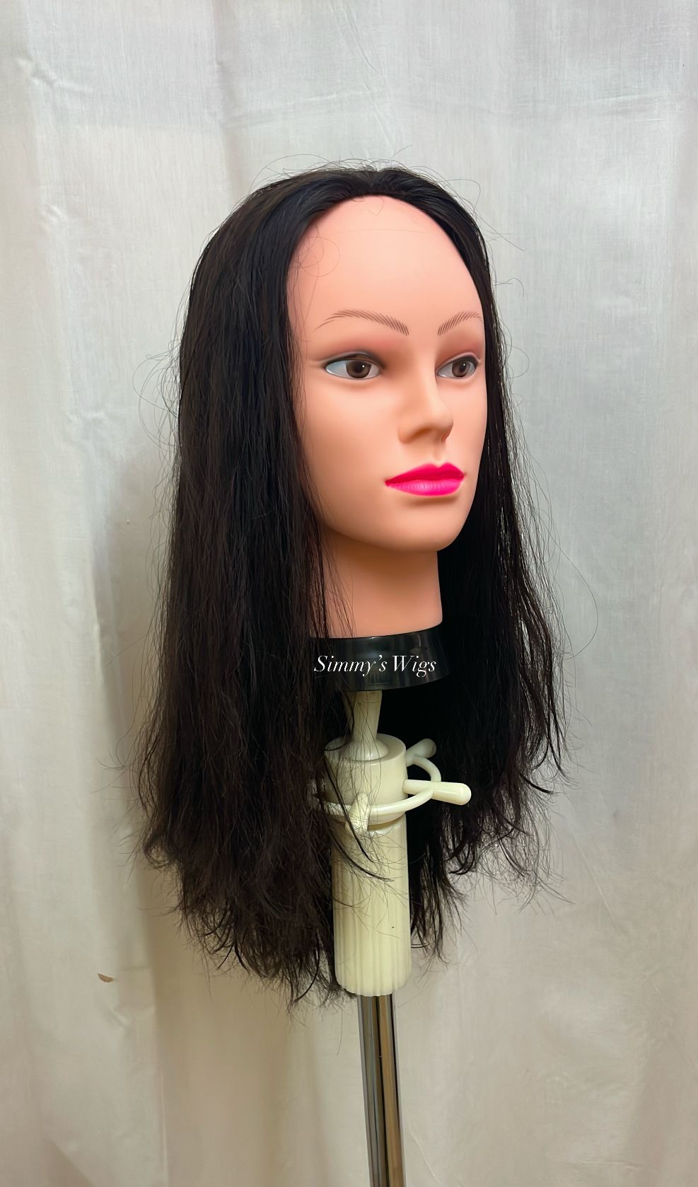 14F- Bandfall “3/4 Wig” Simmys London Remy Human Hair Dark Brown