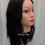 Thumbnail: Simmy's Wigs mannequin head with black hair and bright pink lipstick. 15H- Skin Top Simmys London European Human Hair Wig Golden Blonde