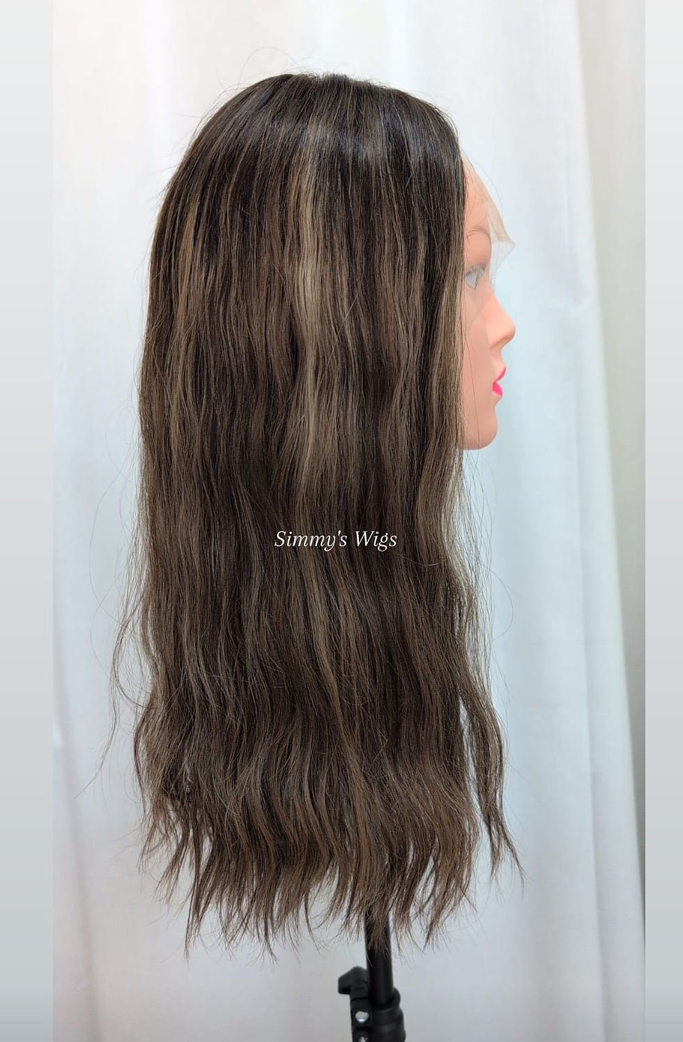 8QS-Exclusive line. Lace Front Simmys London European Human Hair Wavy Wig