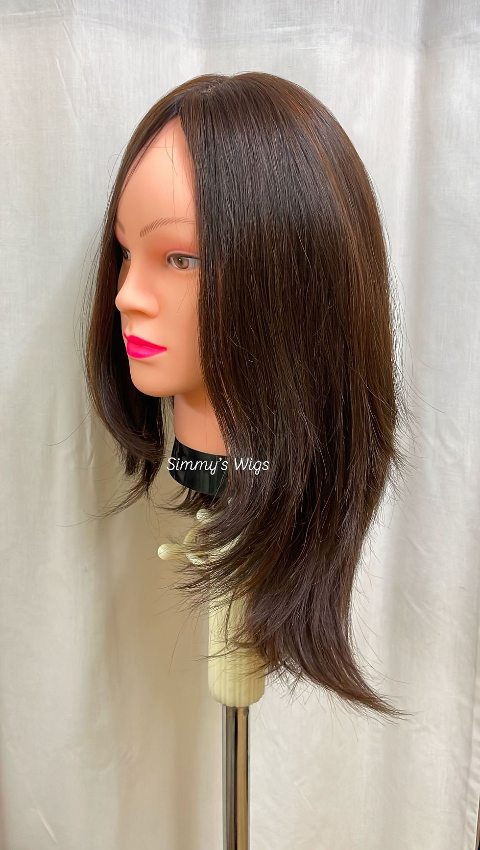 Thumbnail: 9M - Skin Top European Human Hair Dark Brown
