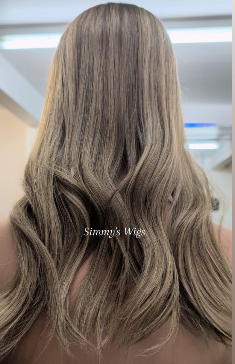 Thumbnail: Biscuit Blonde 18" European Human Hair Lace Topper  13J- Simmys London