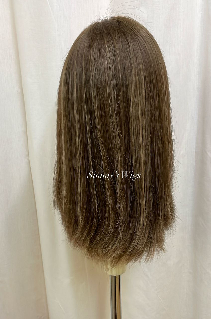 Thumbnail: Lace Front European Human Hair Light Brown 18 inch