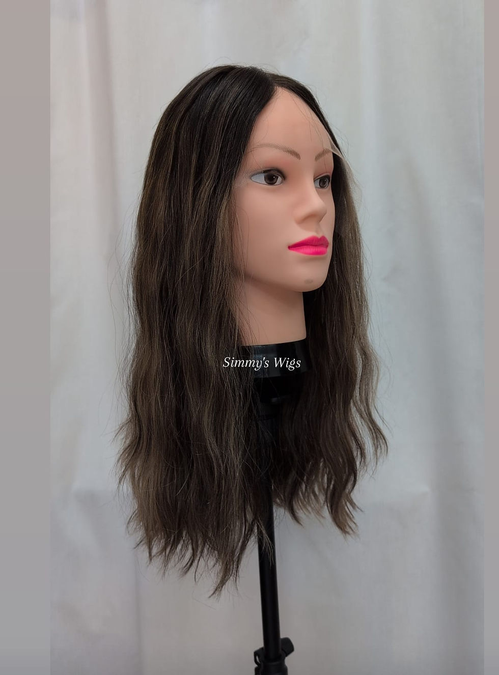8QS-Exclusive line. Lace Front Simmys London European Human Hair Wavy Wig