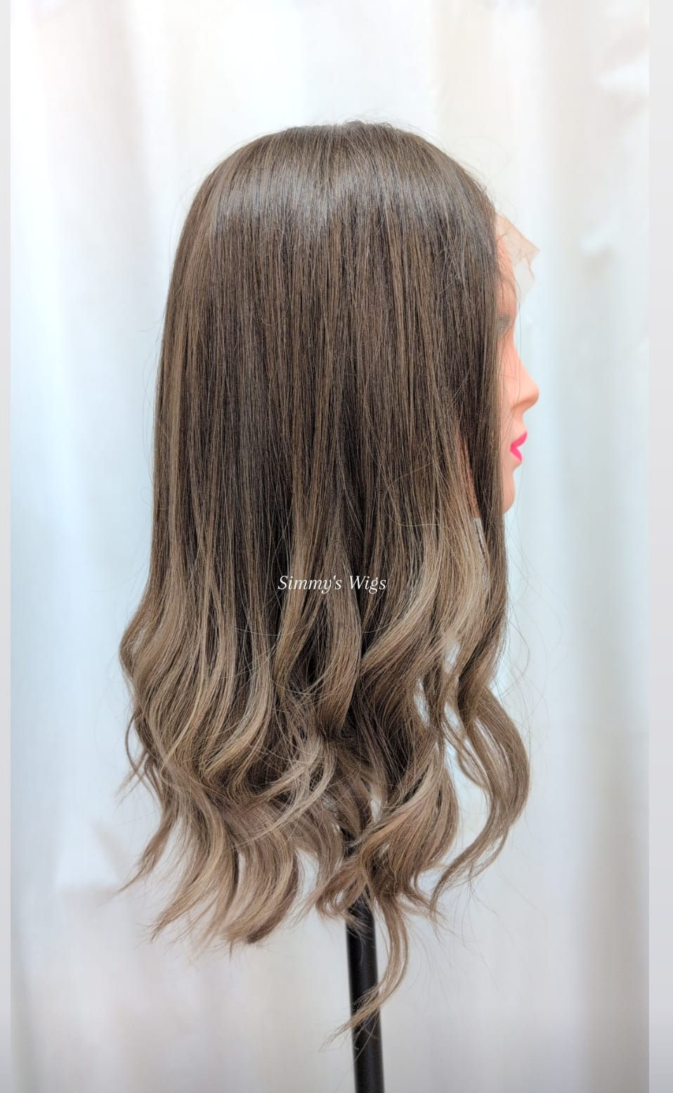 8HP- Exclusive line. Lace Front Simmys London Real Human Hair Wig