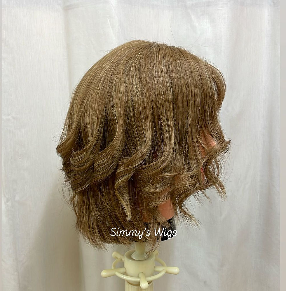 Mesh closure, Simmys Hair London human hair bob wig with fringe