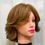 Thumbnail: Skin Top European human hair wig with longer side fringe