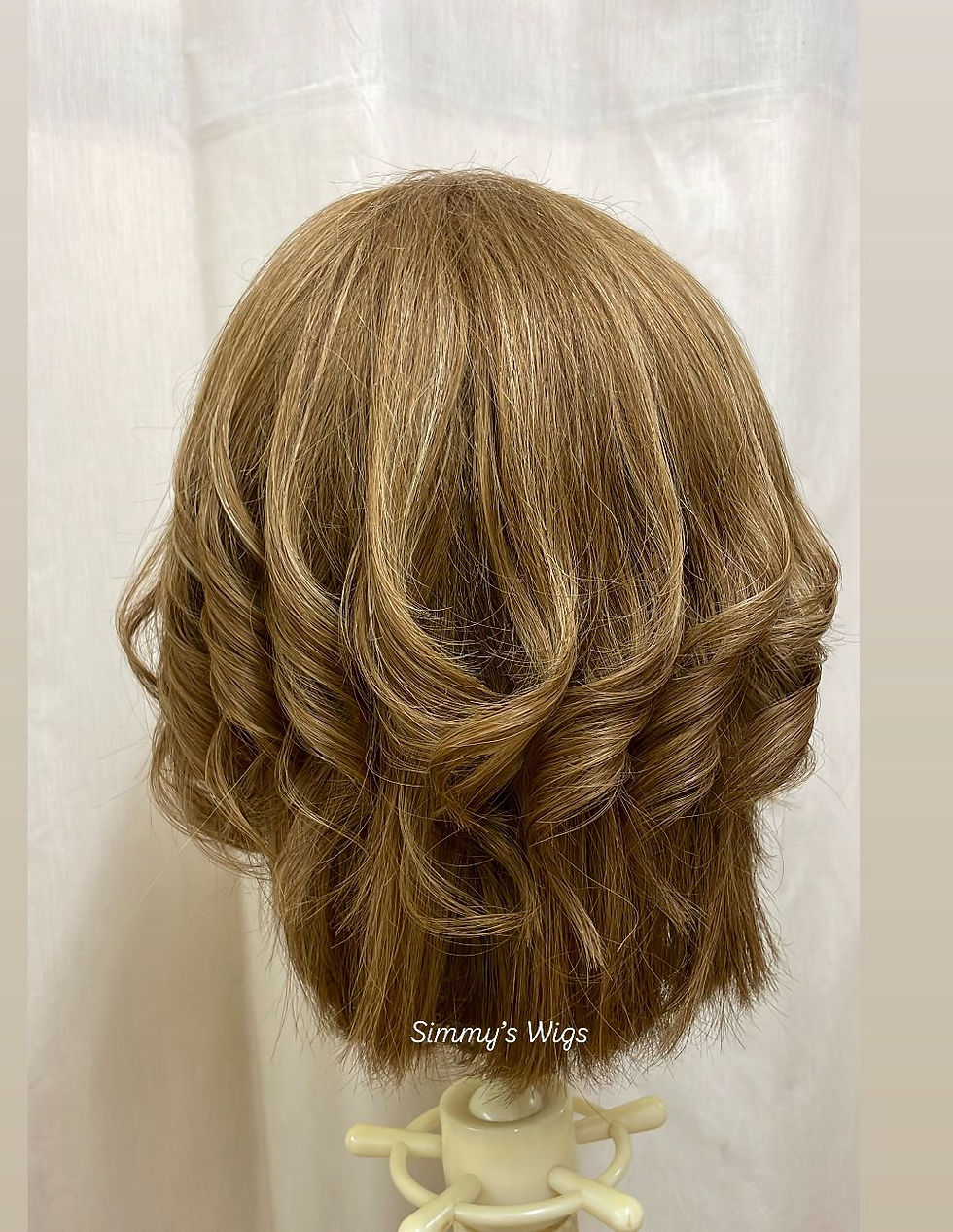 Thumbnail: Mesh closure, Simmys Hair London human hair bob wig with fringe