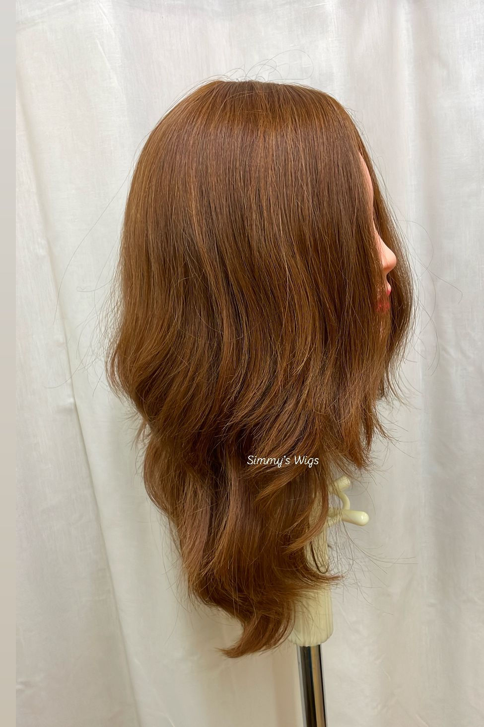 Skin Top Simmys London European Human Hair Wig Red