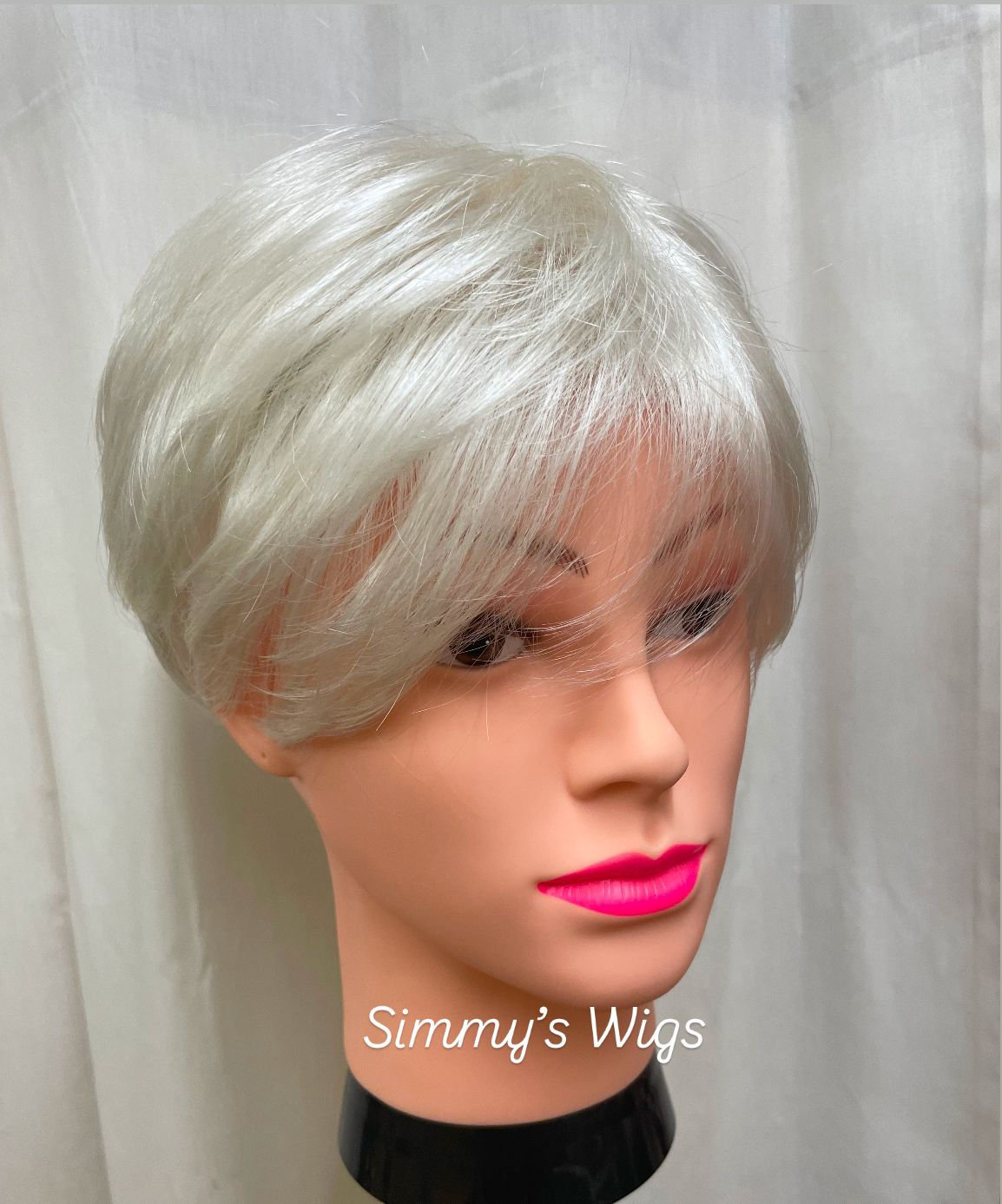 silver synthetic wig