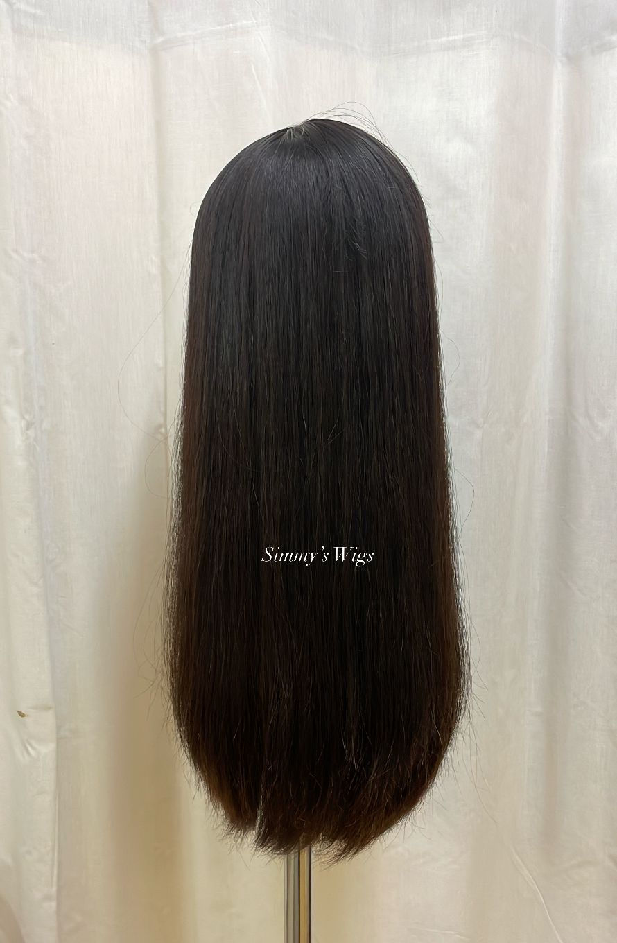 Thumbnail: 8N- Exclusive line. Lace Front European Human Hair Wig Dark Brown
