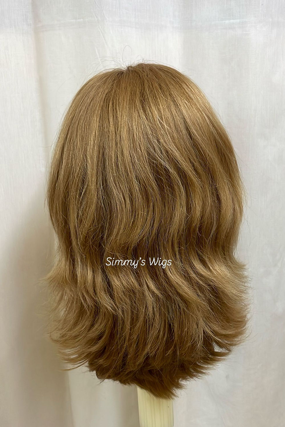 Thumbnail: European human hair wig blonde with full fringe