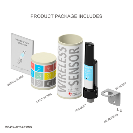 Wireless Sensor Transmitter - WS433-M12F
