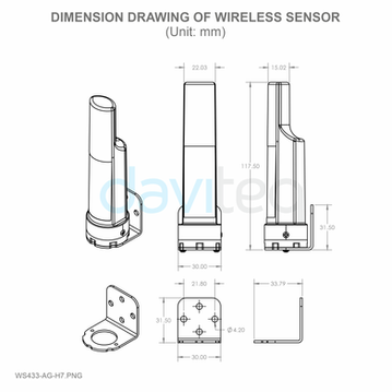 Wireless 3-Axis Tilt Sensor - WS433-AG