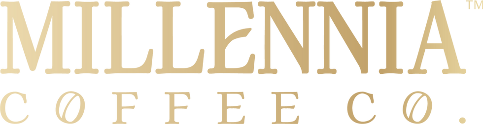 Creative design portfolio features logo design for Millennia Coffee Co.