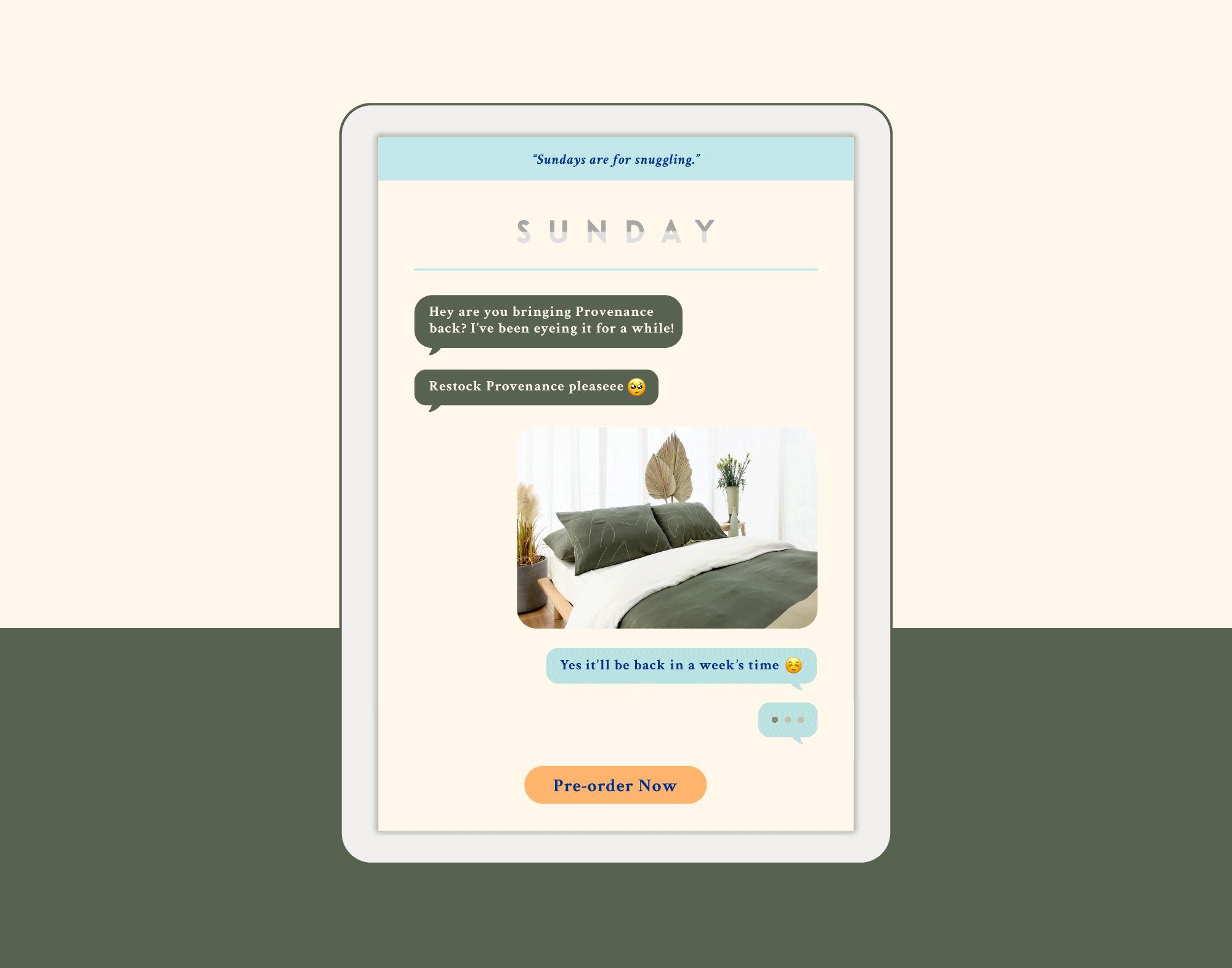 eDM Design | Sunday Bedding