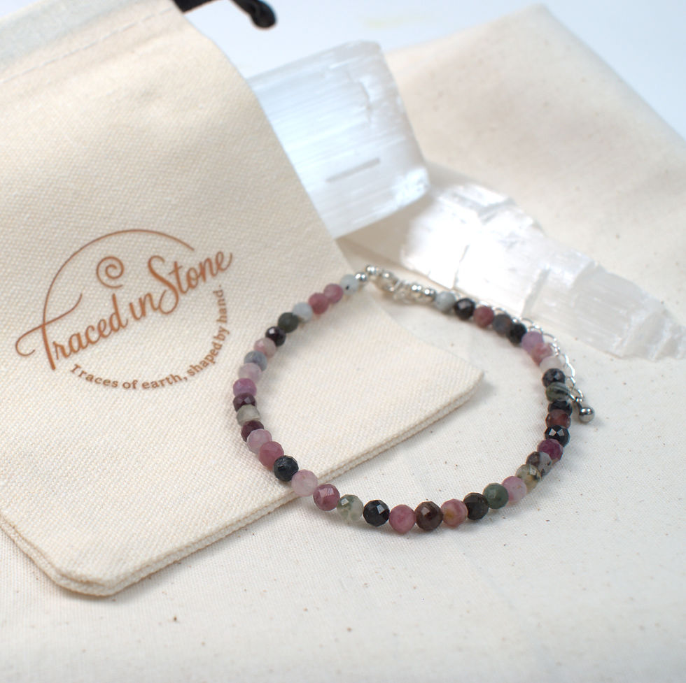 Thumbnail: Wild Bloom – Multi-Tourmaline Bracelet by Traced in Stone