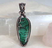 Emerald Pools - Malachite Pendant in Copper Front.jpg
