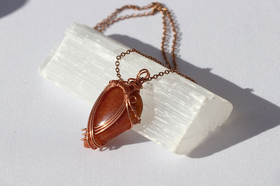 "Sunset Harmony" Peach Aventurine Necklace