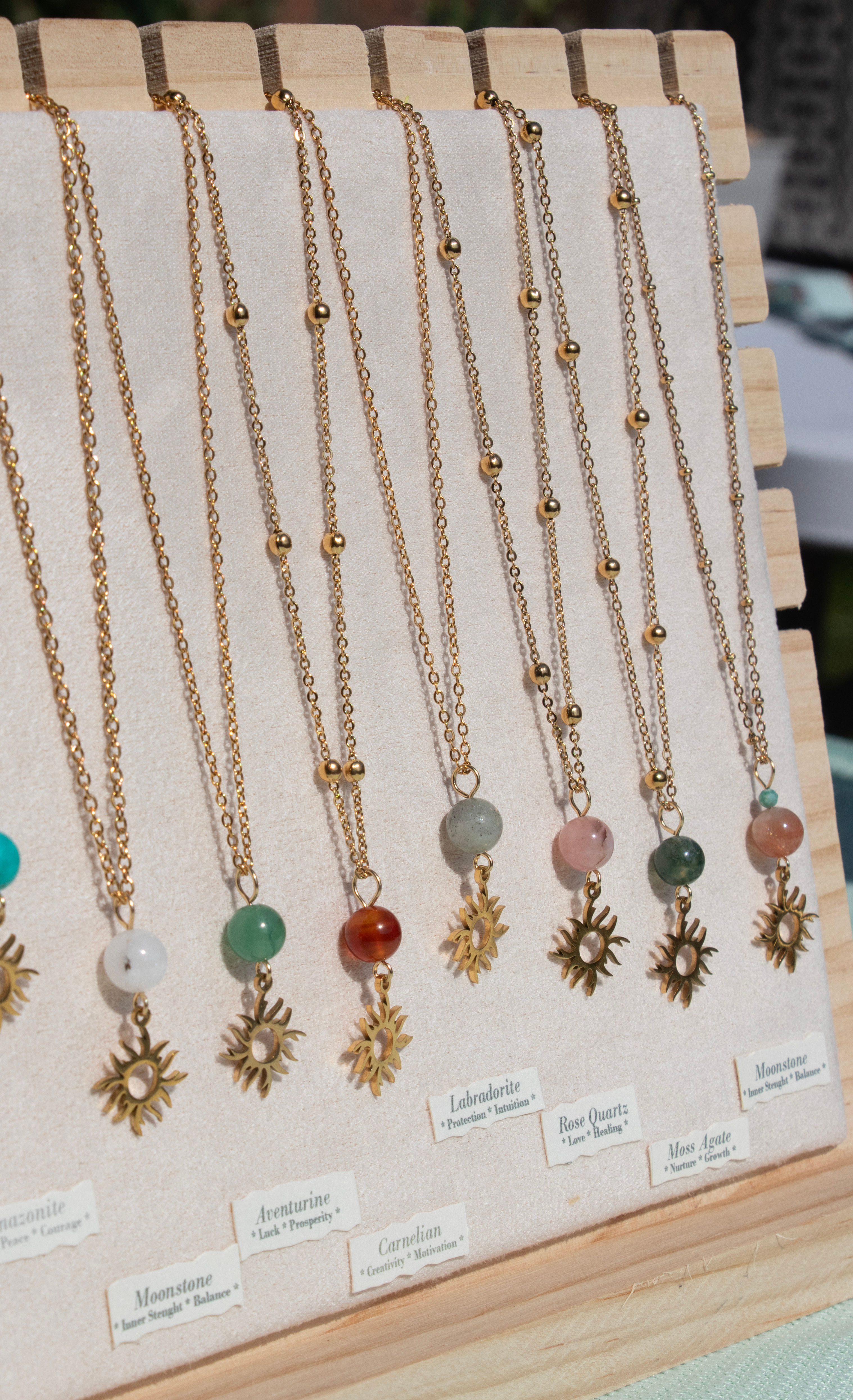 "Solar Eclipse" Dainty Boho Sun Necklace