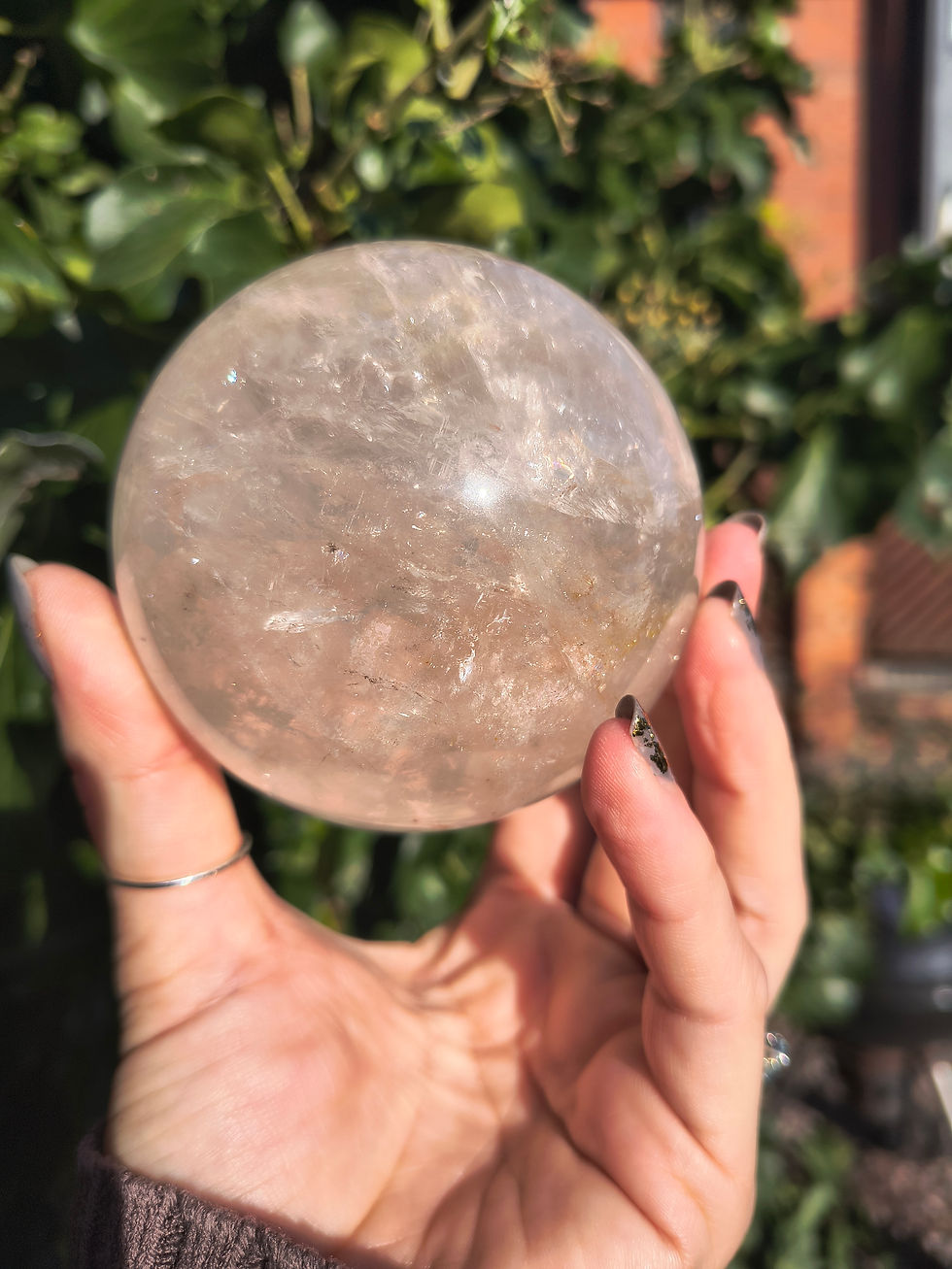 Thumbnail: Clear Quartz Sphere - Large 790g sphere with rainbows