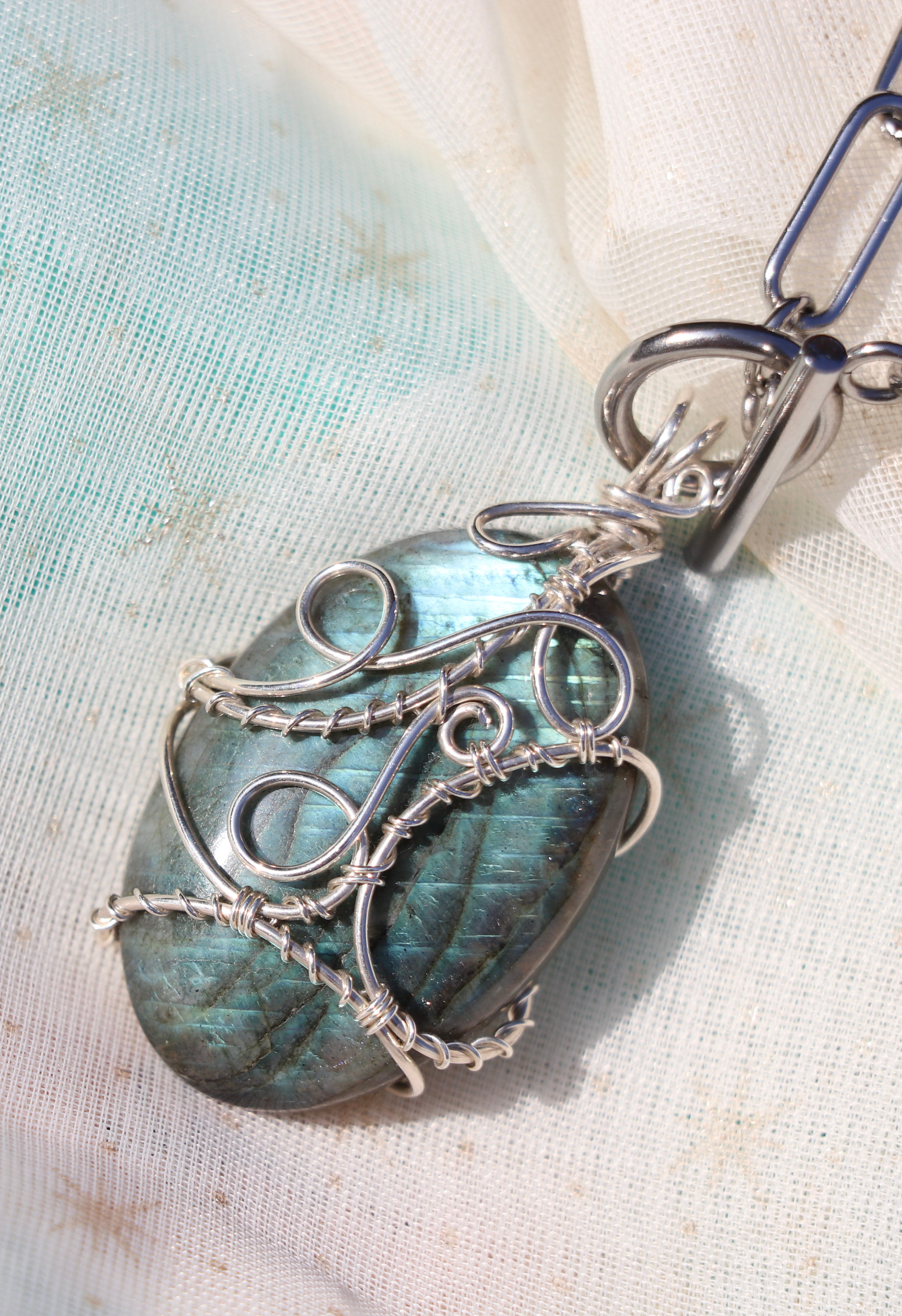 Flashy Labradorite In Sterling Silver
