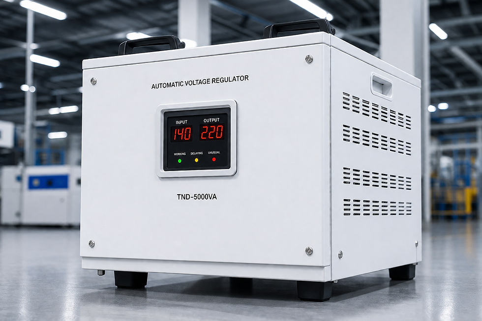 Automatic voltage regulator unit supplied by a solar panel installation company in Chennai.