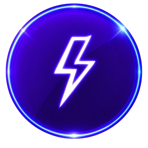 Glowing lightning bolt icon for lightning arrester protection.