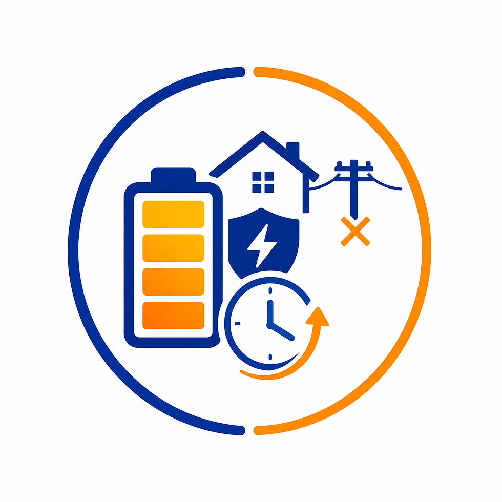 home battery storage providing backup power during a grid outage.