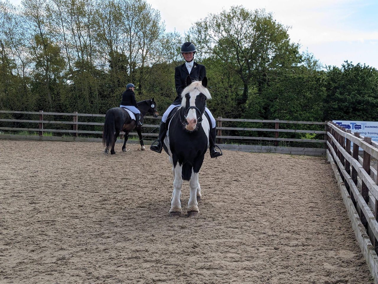 A Bromyard and District Riding Club member on their horse